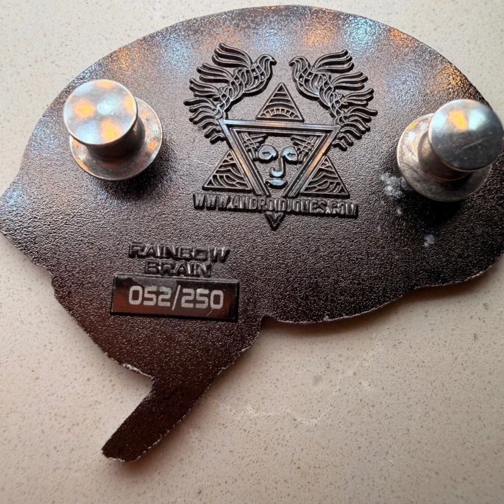 Android Jones Rainbow Brain Hat Pin Limited Edition 52/250 Psychedelic Art EDM